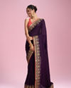 Exquisite Wine Saree